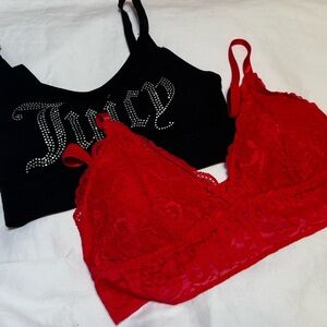 Juicy Couture bralettes S/M